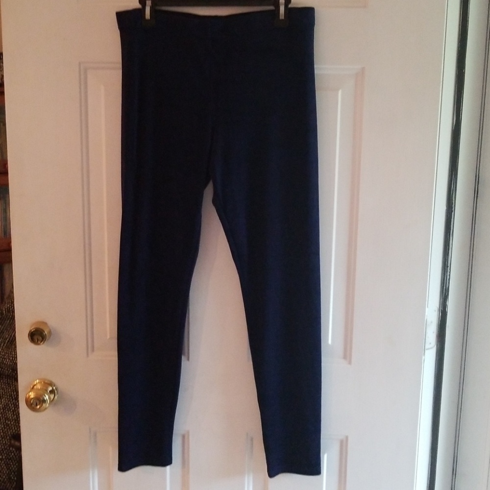 Velvet Navy Blue Leggings
